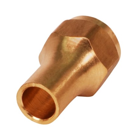 Everflow 3/8" Long Nut for Flare Pipe Fittings; Brass F41L-38